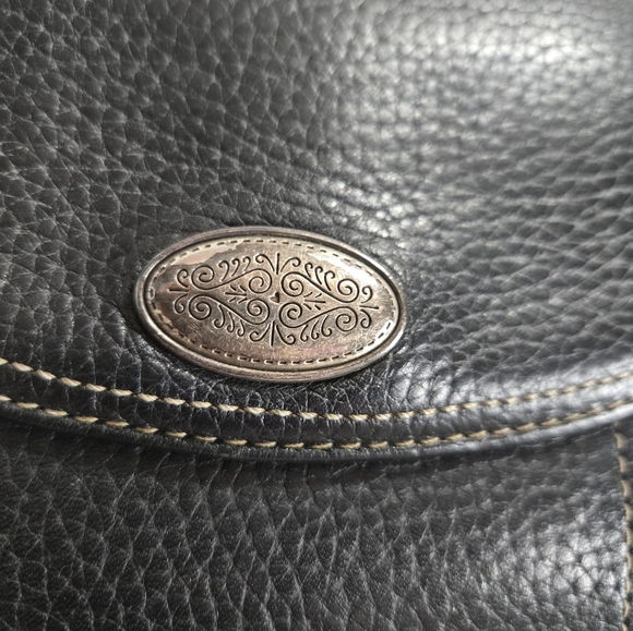 Brighton Elegant Black Leather & Suede Shoulder Bag - Picture 13 of 15